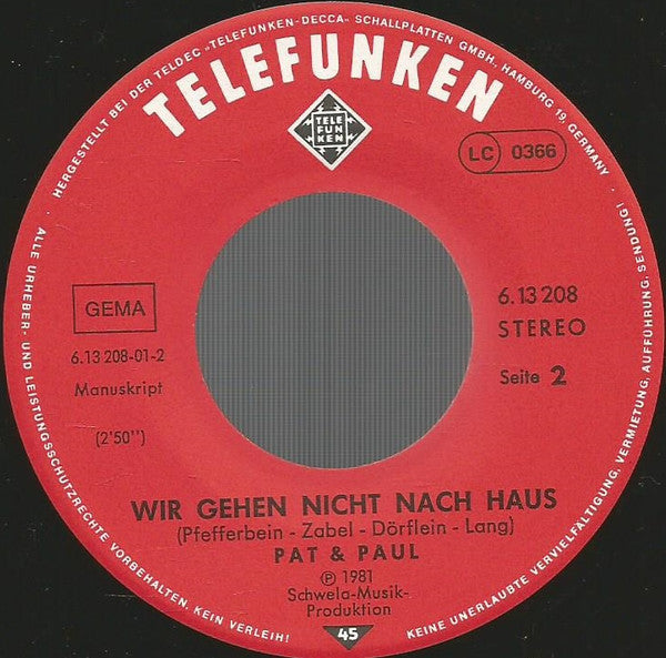 Pat & Paul : Marianka (7", Single)