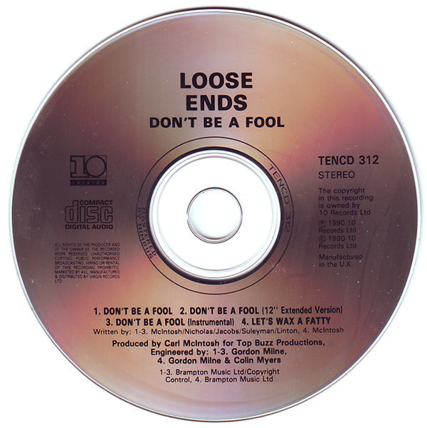 Loose Ends : Don't Be A Fool (CD, Single)