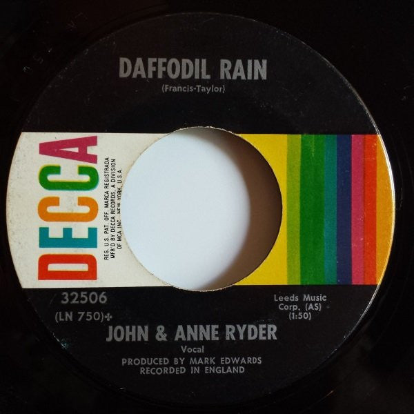John & Anne Ryder : I Still Believe In Tomorrow (7", Single)