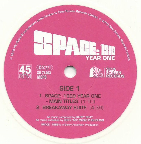 Barry Gray : Space: 1999 (7", EP, Ltd, Whi)
