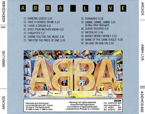 ABBA : Live (CD, Album)