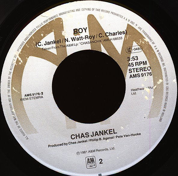 Chas Jankel : Questionnaire (7", Single)
