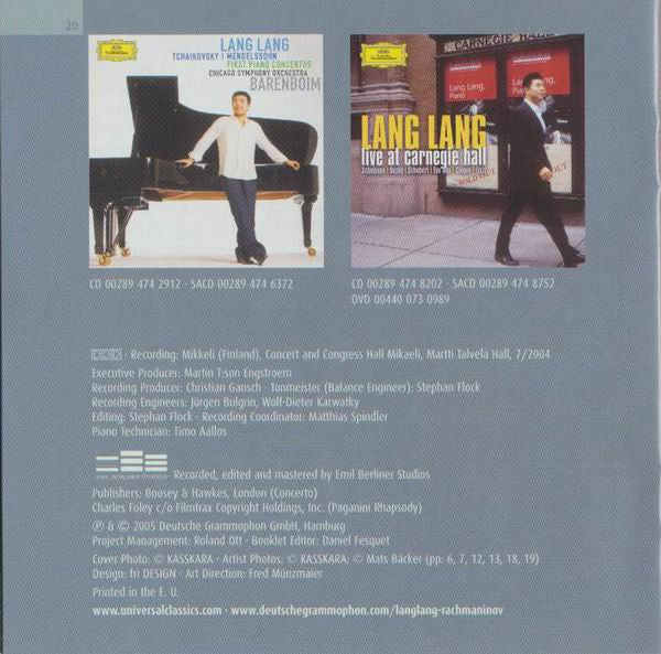 Lang Lang / Sergei Vasilyevich Rachmaninoff / Orchestra Of The Mariinsky Theatre, Valery Gergiev : Piano Concerto No. 2, Paganini Rhapsody (CD, Album)