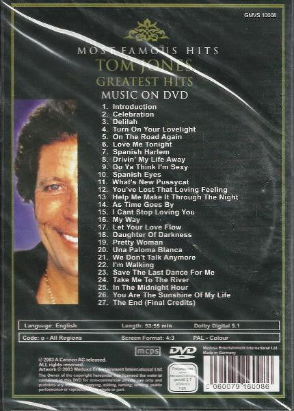 Tom Jones : Greatest Hits (DVD-V, PAL, All)