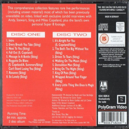 The Police : Outlandos To Synchronicities (2xVCD, Comp, PAL + VCD, Comp, Promo, Smplr, PAL)