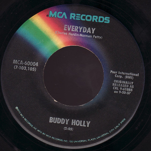 Buddy Holly : Peggy Sue / Everyday (7", Single, RE)
