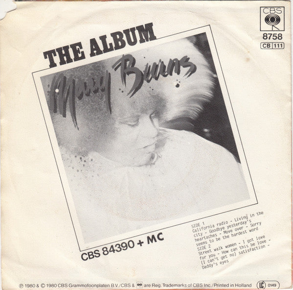 Mary Burns : California Radio (7", Single)