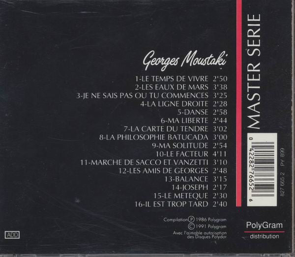 Georges Moustaki : Georges Moustaki (CD, Comp, RE)