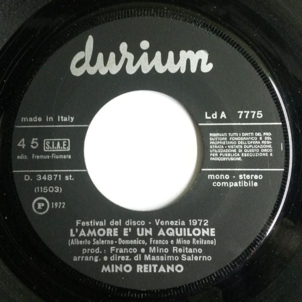 Mino Reitano : L'Amore È Un Aquilone (7")