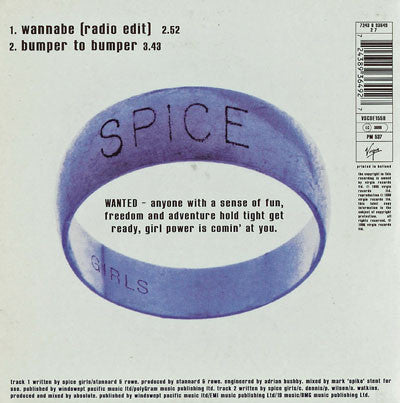 Spice Girls : Wannabe (CD, Single, Car)
