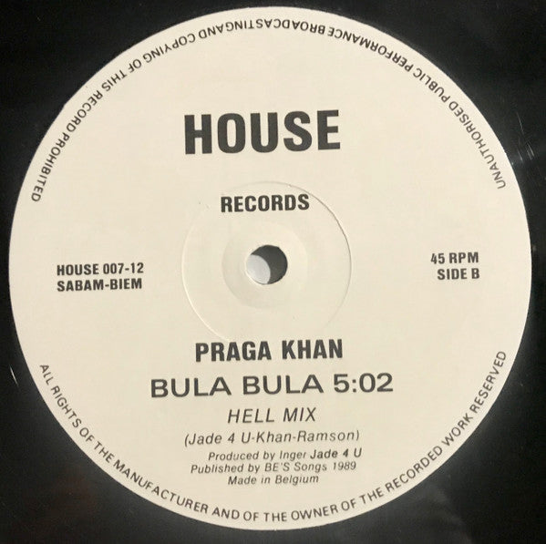Praga Khan : Bula Bula (12")
