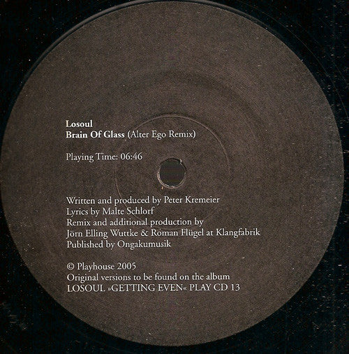 LoSoul : Brain Of Glass / You Know (12")