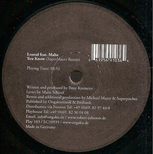 LoSoul : Brain Of Glass / You Know (12")