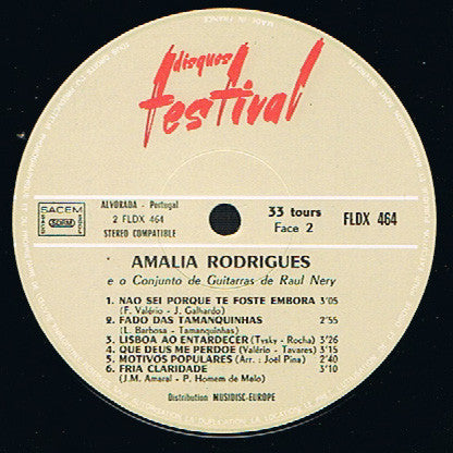 Amália Rodrigues : Chante Le Fado (LP, RE)
