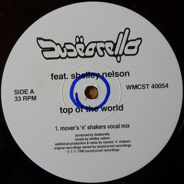 Dudearella Featuring Shelley Nelson : Top Of The World (2x12", Promo)
