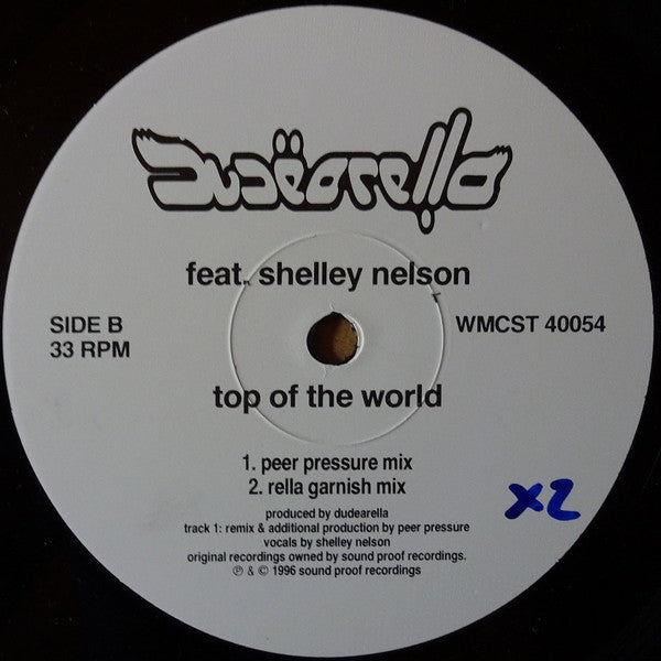 Dudearella Featuring Shelley Nelson : Top Of The World (2x12", Promo)