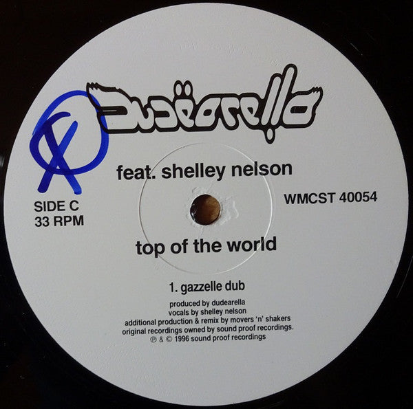 Dudearella Featuring Shelley Nelson : Top Of The World (2x12", Promo)