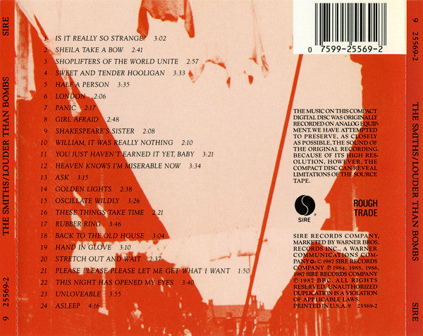 The Smiths : Louder Than Bombs (CD, Comp, RP)