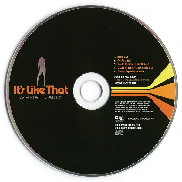 Mariah Carey : It's Like That (CD, Single)