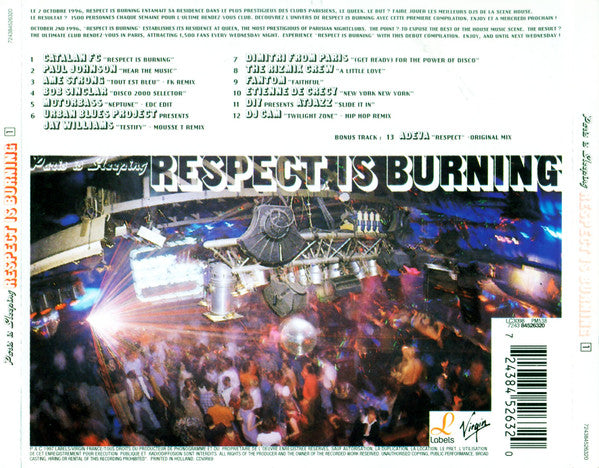 Various : Paris Is Sleeping - Respect Is Burning (CD, Comp)