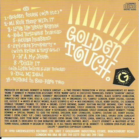 Shabba Ranks : Golden Touch (CD, Album)