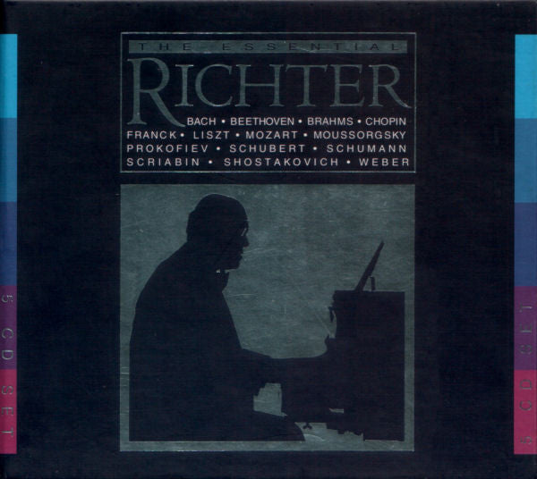 Johann Sebastian Bach · Ludwig van Beethoven · Johannes Brahms · Frédéric Chopin · César Franck · Franz Liszt · Wolfgang Amadeus Mozart · Modest Mussorgsky · Sergei Prokofiev · Franz Schubert · Robert Schumann · Alexander Scriabin · Dmitri Shostakovich ·  : The Essential Richter (Box, Comp + 5xCD, Comp)