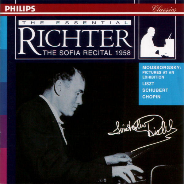 Johann Sebastian Bach · Ludwig van Beethoven · Johannes Brahms · Frédéric Chopin · César Franck · Franz Liszt · Wolfgang Amadeus Mozart · Modest Mussorgsky · Sergei Prokofiev · Franz Schubert · Robert Schumann · Alexander Scriabin · Dmitri Shostakovich ·  : The Essential Richter (Box, Comp + 5xCD, Comp)