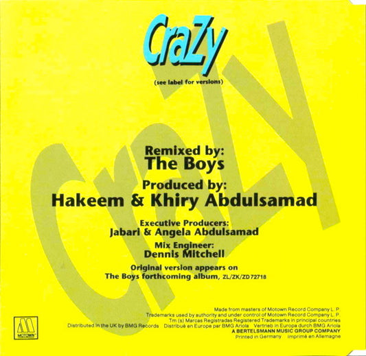 The Boys : Crazy (CD, Maxi)