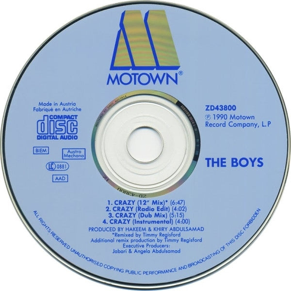 The Boys : Crazy (CD, Maxi)