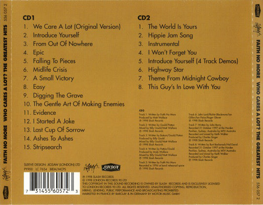 Faith No More : Who Cares A Lot? The Greatest Hits (HDCD, Album, Comp, Ltd + CD, Comp, Ltd)