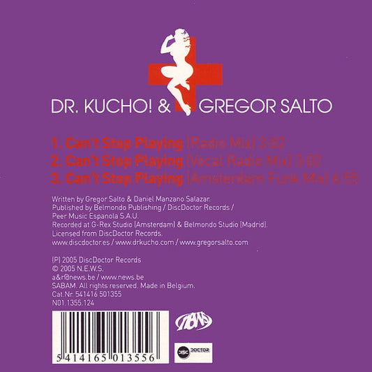 Dr. Kucho! & Gregor Salto : Can't Stop Playing (CD, Single, Car)