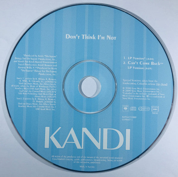 Kandi : Don't Think I'm Not (CD, Single)
