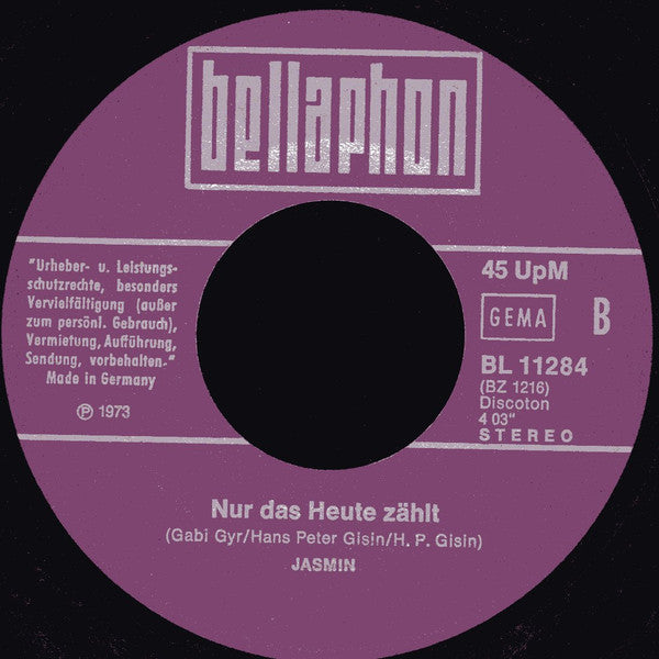 Jasmin (11) : So Allein Wie Der Wind (7", Single)