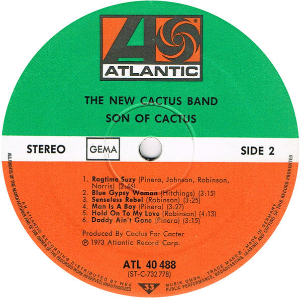 The New Cactus Band : Son Of Cactus (LP, Album)
