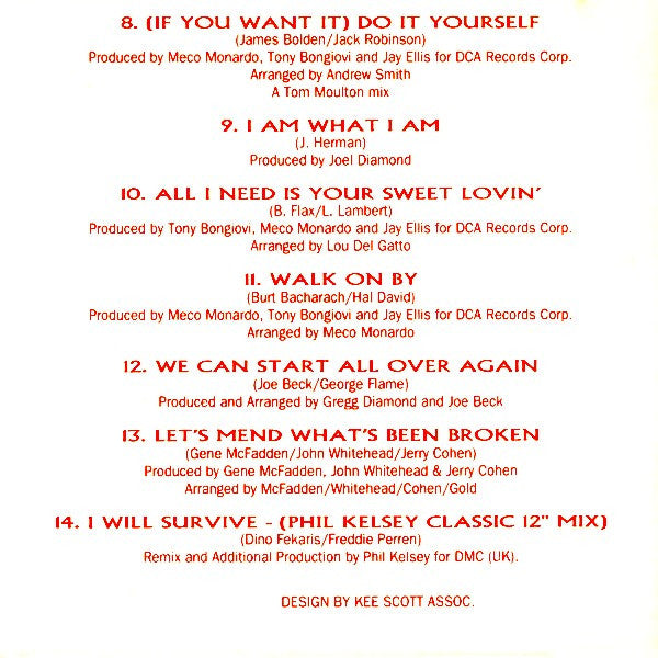 Gloria Gaynor : The Very Best Of Gloria Gaynor  "I Will Survive" (CD, Comp, RE)