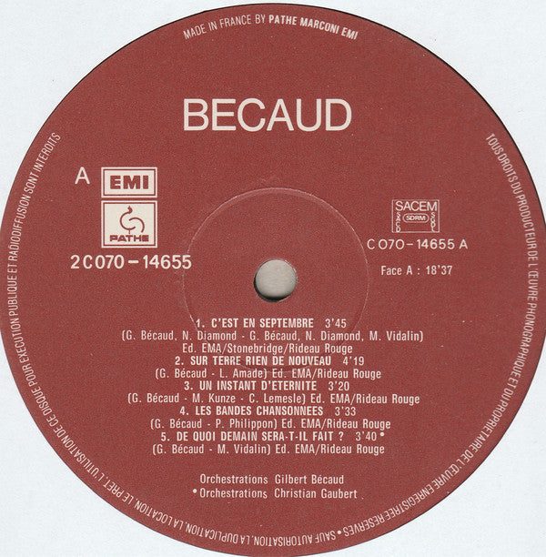 Gilbert Bécaud : Becaud (LP, Album, Gat)