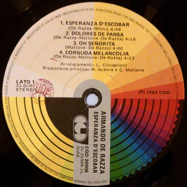 Armando De Razza : Esperanza D'Escobar (LP, Album)