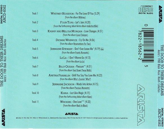 Various : The Door To Their Dreams (Arista's 1988 Black Music Month Collection) (CD, Comp)
