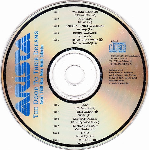 Various : The Door To Their Dreams (Arista's 1988 Black Music Month Collection) (CD, Comp)