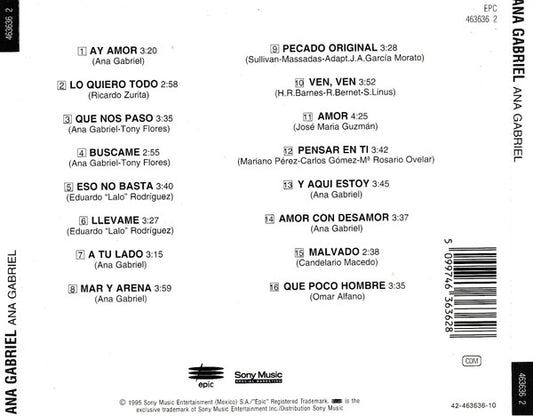 Ana Gabriel : Ana Gabriel  (CD, Comp)