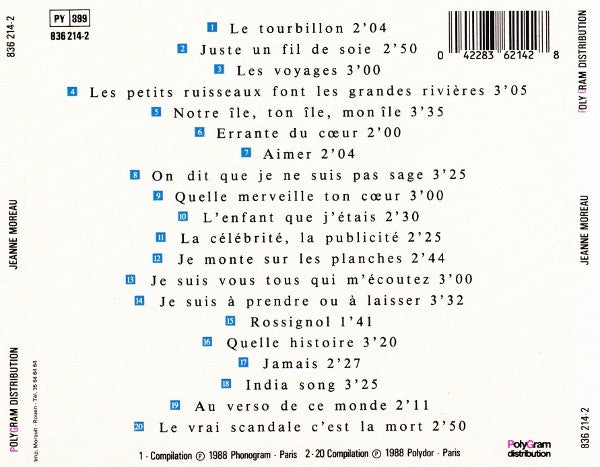 Jeanne Moreau : Jeanne Moreau (CD, Comp)