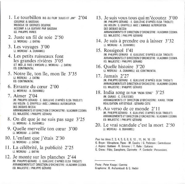 Jeanne Moreau : Jeanne Moreau (CD, Comp)
