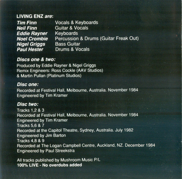Split Enz : The Living Enz (2xCD, Album)