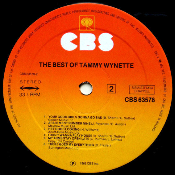 Tammy Wynette : The Best Of Tammy Wynette (LP, Comp, RE)