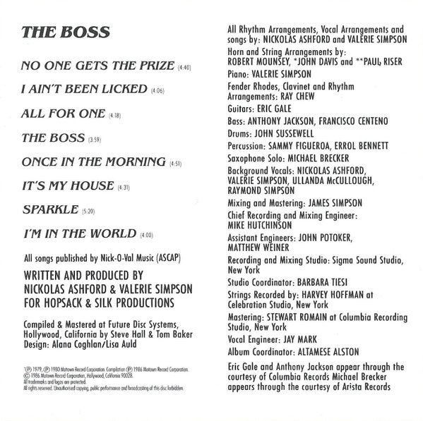 Diana Ross : Diana / The Boss (CD, Comp, Blu)