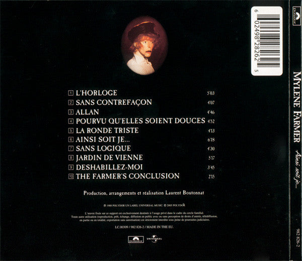 Mylène Farmer : Ainsi Soit Je... (CD, Album, RE, Dig)