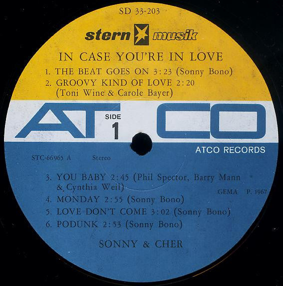 Sonny & Cher : In Case You're In Love (LP, Album)