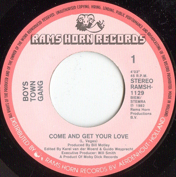 Boys Town Gang : Come And Get Your Love (7", Single)