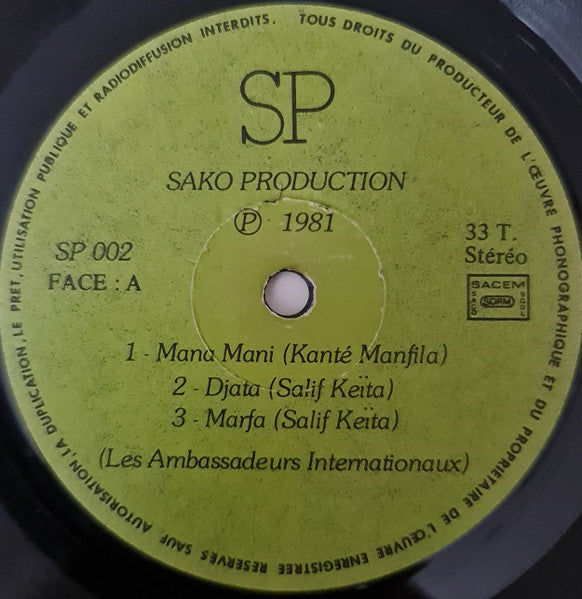 Les Ambassadeurs Internationaux : Mana Mani (LP, Album)