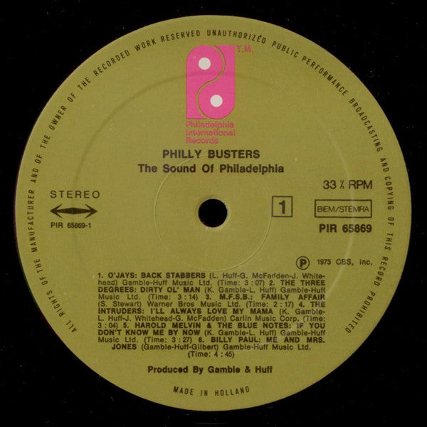 Various : Phillybusters (The Sound Of Philadelphia) (LP, Comp)